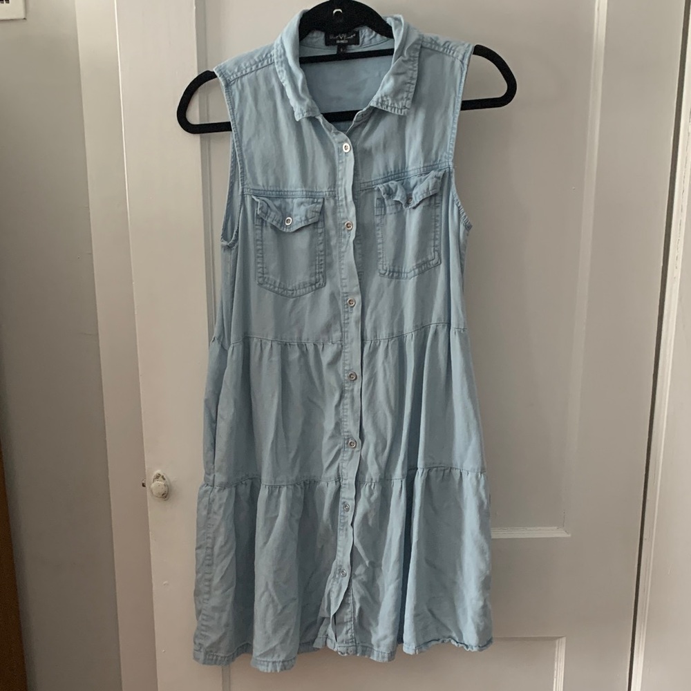 Velvet Heart Tiered Sleeveless Tencel Cotton Dress - Summer Cottagecore SMALL